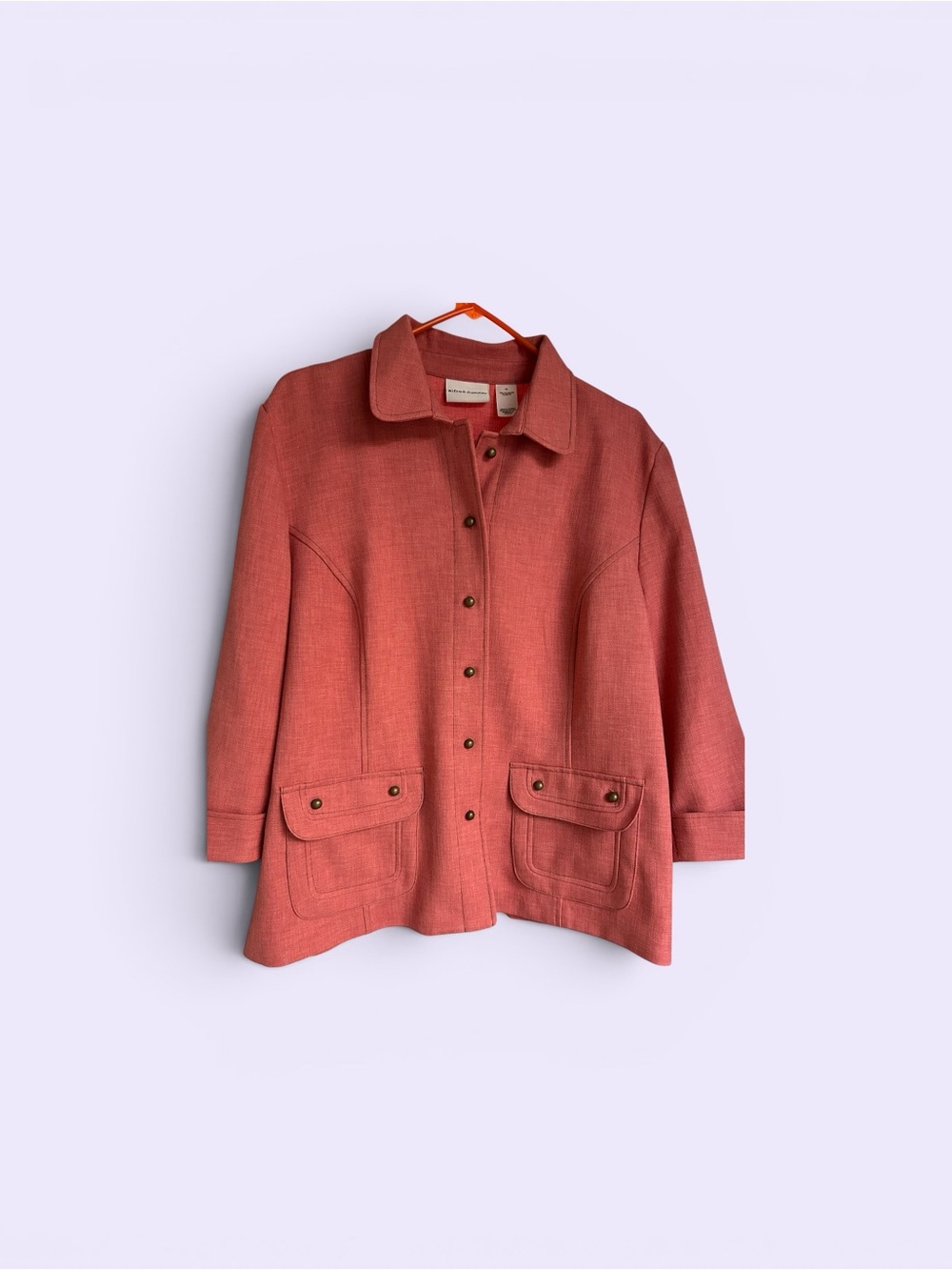 Vintage Alfred Dunner Coral Button-Front Blazer Jacket